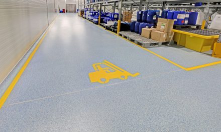 Peran STB floor in the production facility of a leading supplier of private label brands cosmetics