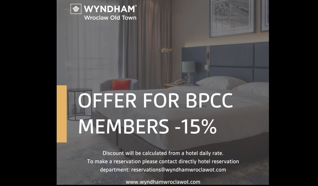 Specjalna zniżka dla Członków BPCC od hotelu Wyndham Wrocław Old Town
