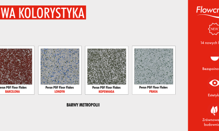 New proposals from the Flowcrete brand: decorative resin floors inspired by the colours of cities.