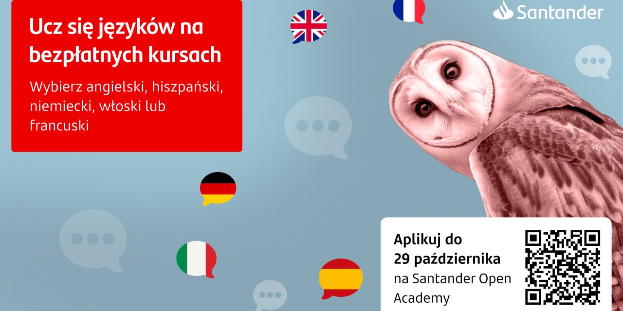 Języki obce kluczem do kariery i rozwoju osobistego. Santander Bank Polska oferuje 100 000 miejsc na bezpłatnych kursach językowych online.